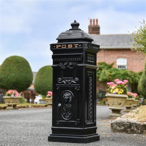 metal post box free standing|traditional free standing post box.